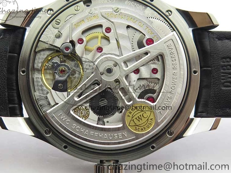MIROTIME 0505 Portuguese Real PR Real Annual Calendar IW503502 ZF 1:1 Best Edition Black Dial Steel Markers on Black Leather Strap A StreetReady 7134